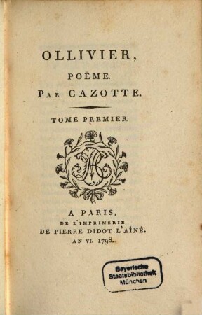 Ollivier : Poeme, 1