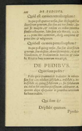 De Pedibus.