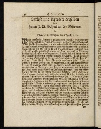58-84, Briefe und Extracte derselben