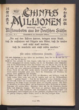 XIX. Jahrg. Nr. 6. Juni 1918