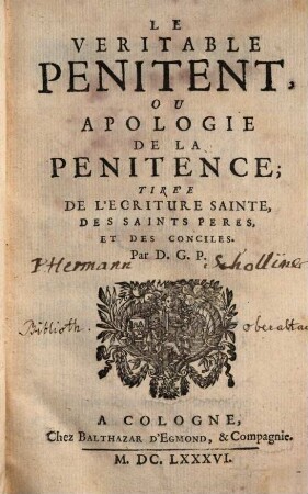 Le veritable Penitent