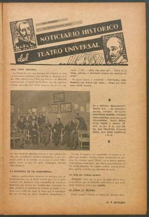 Noticiario histórico del teatro universal : para "Máscara"