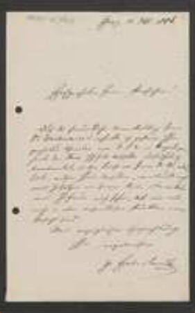 Brief von Gottlieb Haberlandt an Jakob Singer