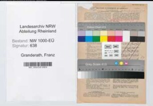 Entnazifizierung Franz Granderath, geb. 08.01.1895 (Lehrer)
