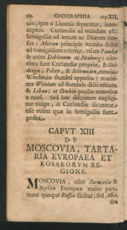 Caput XIII. De Moscovia, Tartaria Europaea Et Kosacorum Regione.