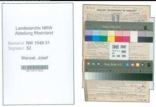Entnazifizierung Josef Wenzel , geb. 27.07.1907 (Gastwirt)