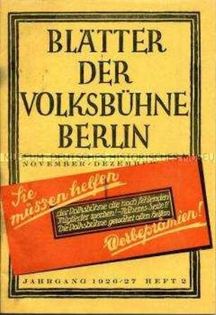 Programmheft der Volksbühne Berlin