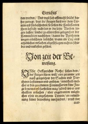 Von zeit der Beweisung.