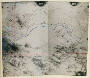 Foto des Geländes westlich des Entenschnabels an der Straße nach Malancourt nordwestlich von Esnes-en-Argonne (Luftbild)