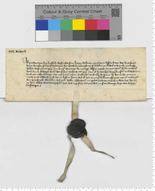 Der Knappe Pardem van dem Knesbeke, Sohn des Wasmod, bekennt, dass der Lüneburger Rat ihm die Michaelis [1422] fälligen 60 Mark Pfennige entrichtet habe.