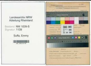 Entnazifizierung Emmy Suffa , geb. 09.10.1904 ()