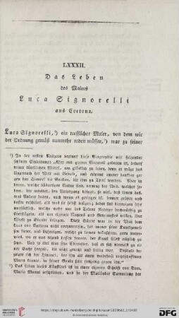 LXXXII. Das Leben des Malers Luca Signorelli aus Cortona