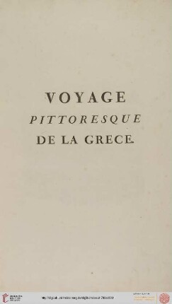 Band 1: Voyage pittoresque de la Grèce