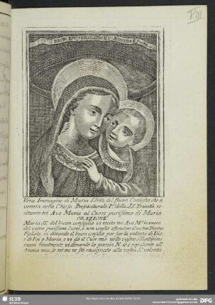 [Kupferstich einer „Madonna del buon consiglio“]