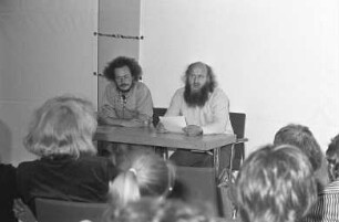 Wahlkundgebung der Partei "Die Grünen" zur Europawahl 1984 im Konferenzhaus am Festplatz