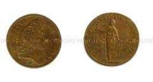 Französischer Rechenpfennig mit König Ludwig XIV. (lateinisch)