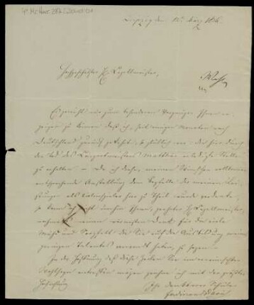 Brief von Ferdinand David an Louis Spohr