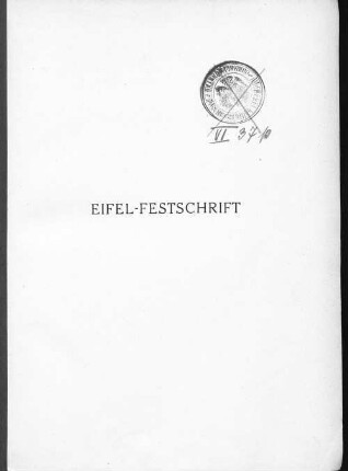 Eifel-Festschrift zur 25jährigen Jubelfeier des Eifelvereins : 1888 - 1913