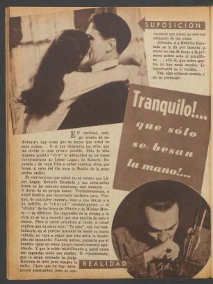 Tranquilo! ... que sólo se besan la mano! ...