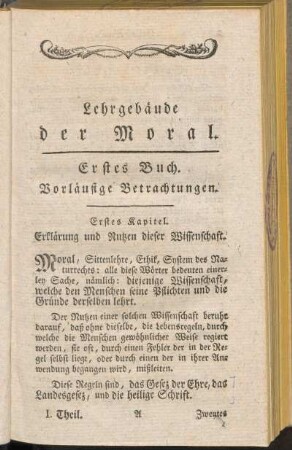 Erstes Buch. Vorläufige Betrachtungen