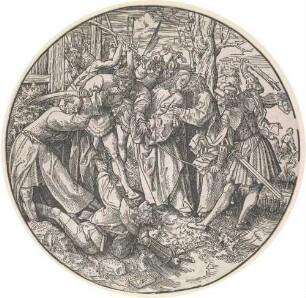 Der Judaskuss, Blatt 3 (von 12) aus der Serie "Die große runde Passion"