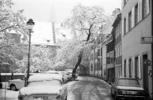 Freiburg: Turmstraße, verschneit