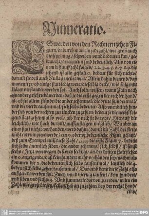 Numeratio.