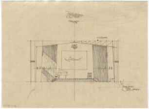 Gsaenger, Gustav; München; Stadtmuseum, Erweiterung - Erweiterung 2. Bauabschnitt, Kinosaal (Querschnitt)