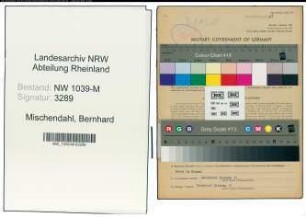 Entnazifizierung Bernhard Mischendahl , geb. 08.10.1897 (Rendant)