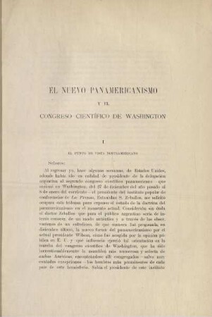 I: El punto de vista norteamericano