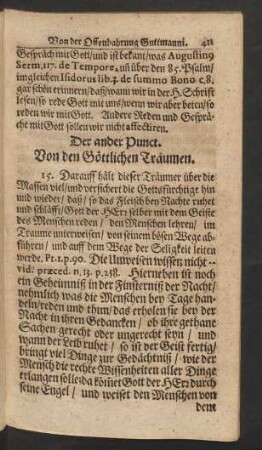 Der ander Punct. Von den Göttlichen Träumen.