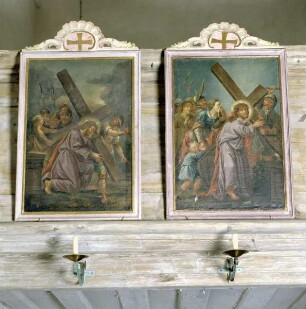 Kreuzweg — Christus bricht unter der Last des Kreuzes zusammen