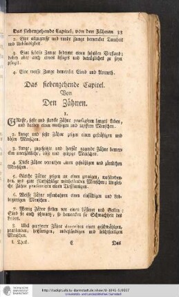 Von den Zähnen