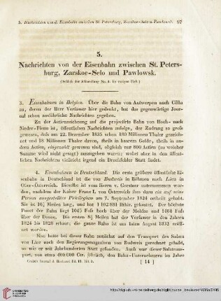 10: Nachrichten von der Eisenbahn zwischen St. Petersburg, Zarskoe-Selo und Pawlowsk, [2]