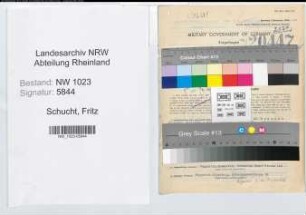 Entnazifizierung Fritz Schucht , geb. 18.01.1893 (Beamter)