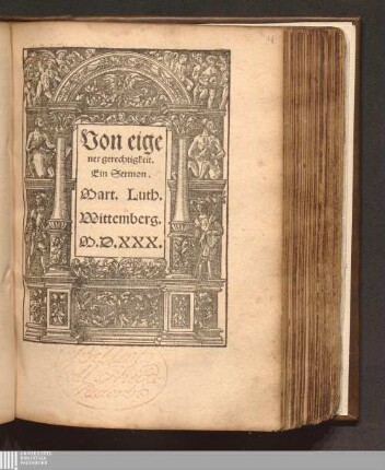Von eigener gerechtigkeit : Ein Sermon