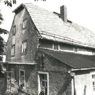 Colditz-Thumirnicht, Thumirnichter Platz 12. Vierseithof. Wohnstallhaus. Giebelansicht