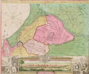 PROSPECT, GRUNDRIS und GEGEND der Polnischen vesten Reichs- und Handels-Stadt DANTZIG und ihrem WERDER
