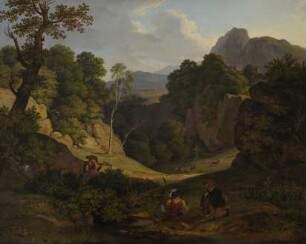 Landschaft mit Jägern