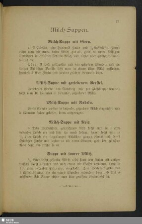 Milch-Suppen