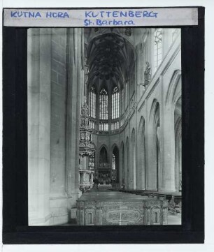 Kuttenberg, Dom der heiligen Barbara : Innenansicht, Blick nach O