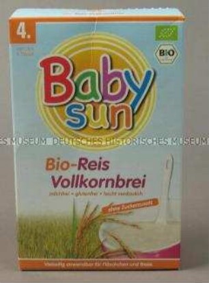 Babynahrung: Bio-Reis Vollkornbrei, Leerkarton