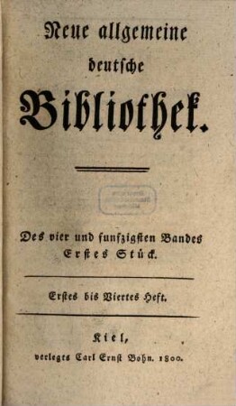 Neue allgemeine deutsche Bibliothek. 54. 1800
