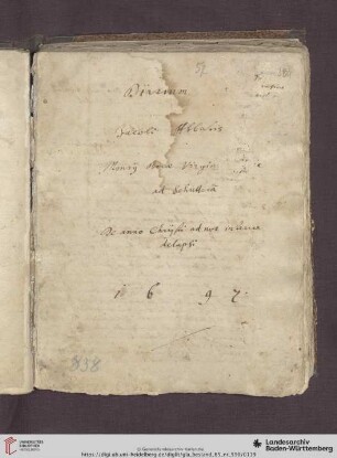 Diarium 1697