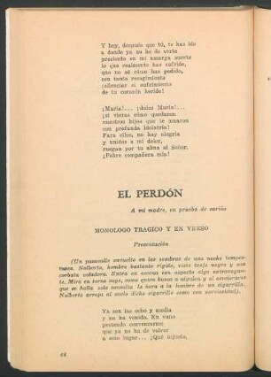 El perdón : A mi madre, en prueba de cariño