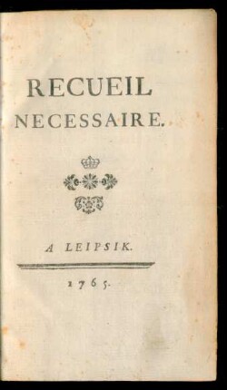 Recueil Nécessaire