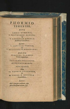 Phormio Terentii.