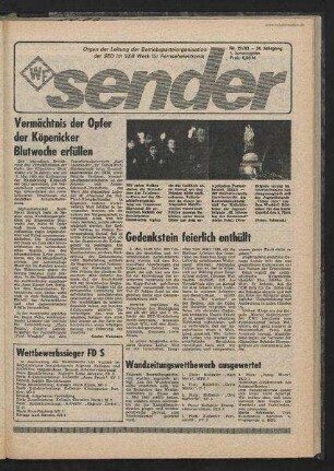 Betriebszeitung 'WF-Sender', Nr.22/1983 (1. Juniausgabe 1983)