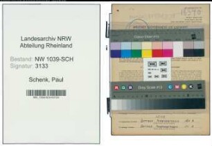 Entnazifizierung Paul Schenk , geb. 25.05.1898 (Bergmann)
