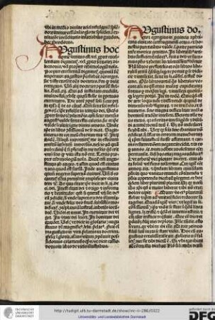 Augustinus doctor egregius in provincia aphricana civitate Carthaginensi ortus ex honestis parentibus...